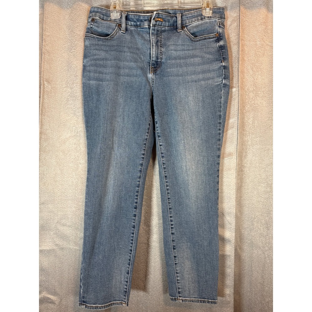 Talbots Flawless‎ Slim Ankle Jeans Blue Wash Women's Size 12 Petite